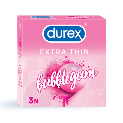 Durex Condoms Extra Thin Bubblegum 